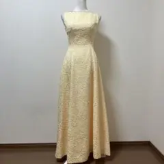 日本製　ジュネビビアン　ドレス　イエロー　華やか　ノースリーブ　薔薇　花　模様 日本製 ジュネビビアン ドレス イエロー 華やか ノースリーブ 薔薇 花