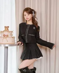 Darich スパンコールツイードミニスカート