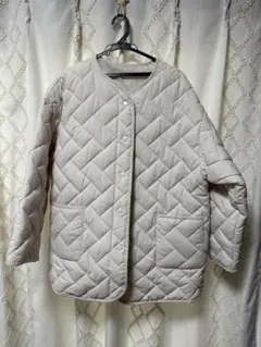 ベージュ キルティングジャケット Lサイズ