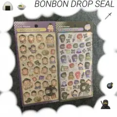 【正規品】ボンボンドロップシール 和柄 忍者 お相撲さん シール