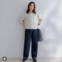 GLOBAL WORK　グローバルワーク　スッキレイツィードライクカーディガン7