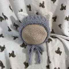 ボンネット　もこもこ　ベビー　キッズ　ねこ　ねこみみ