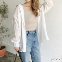 シアーシャツ　シャツ　レディース服のサムネイル