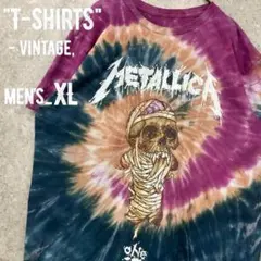 レア○vintage《メタリカ》半袖 バンドTシャツ/タイダイ/メンズXL