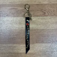スタッズキーホルダー　本革　黒　ハンドメイド　アメカジ HTC CALEE 風