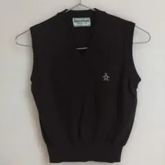 GrandSlam ブラウン Vネック ニットベスト S