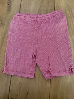 ミキハウス hotbiscuits 赤と白のストライプ パンツ 80