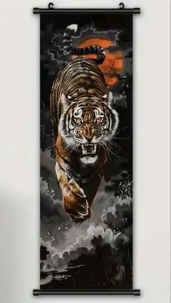 激安！掛け軸　龍虎　120×40cm 計2枚　和室洋室バラ売り可