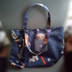 AmicaModa 猫柄 ドリンクポーチ付き