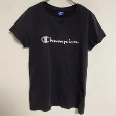 Champion 半袖Tシャツ ブラック ロゴ刺繍 L