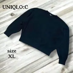 UNIQLO:C スムースコットンクルーネックセーターブラック XL