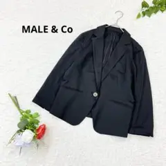 MALE&Co TAKAQレディース　テーラードジャケット　薄手　1釦　黒　L