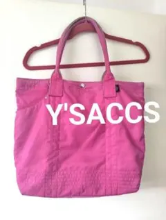 Y'SACCS イザック トートバッグ ナイロンバッグ ショッキングピンク