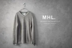 MHL. MARGARET HOWELL Vネックニット M ウール混 グレー