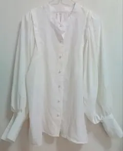 ホワイト 長袖 シャツ・ブラウス