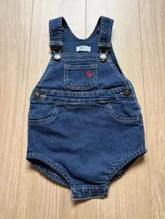 【美品】ROLO Baby オーバーオールデニムロンパース サロペット　80cm