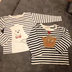 ベイビーチアー長袖カットソー 100cm 2枚セット