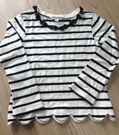 長袖 ボーダー リボン