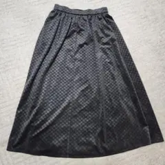 【新品未使用】★COMME CA ISM★チェック柄ロングフレアスカート★