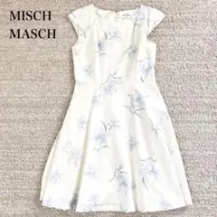 ミッシュマッシュ フレアミニワンピース キャップスリーブ 花柄 上品 フォーマル