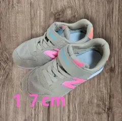 New Balance キッズスニーカー グレー ピンク