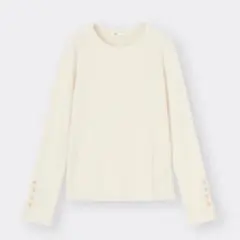 【新品未使用】GU リブボタンスリーブセーターZ