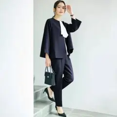 coca　2点セットダブルクロススーツ　ネイビー Lサイズ