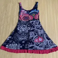 Desigual ノースリーブ ワンピース 花柄 ゼブラ柄のサムネイル