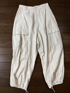 ティッカ TICCA パラシュートパンツ カーゴパンツ ジョガー アイボリー