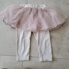 【美品】petit main 90cm レギンス付きスカート