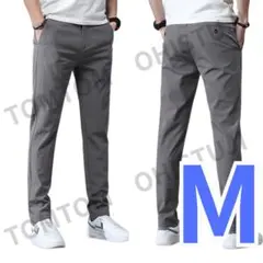 メンズ パンツ М ダークグレー ゴルフ　登山　釣り　ゴルフ　通勤　アウトドア