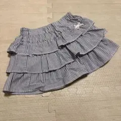 タルティーヌエショコラ　ストライプフリルキュロットスカート 90