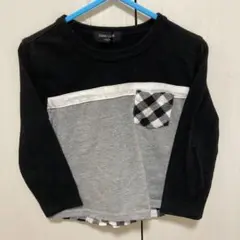 COMME CA ISM 100A 長袖Tシャツ　チェック柄