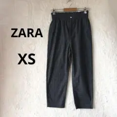 美品 ZARA ザラ XS グレンチェック柄 テーパードパンツ スラックス