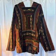 AZTEO メキシカンパーカー L メキシコ製 バハパーカー エスニック