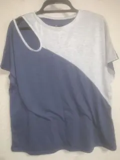 EMERY ROSE アシンメトリー 半袖Tシャツ L グレー/ネイビーのサムネイル
