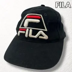 【FILA】キャップ 3Dピラミッド ロゴ刺繍 コットン ブラック メンズのサムネイル
