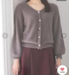 MISCH MASCH シャギービジューカーディガン モカのサムネイル