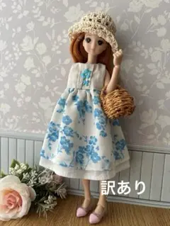 リカちゃん服　822 ダブルスカートワンピース　ハンドメイドのサムネイル