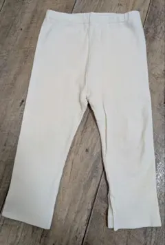 おまとめ　ユニクロ　アイボリー リブ編み レギンス 90cm