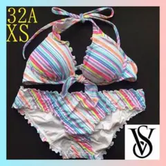 レア 新品 ヴィクトリアシークレット レディース 水着 32A/XS レインボーのサムネイル