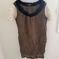 オシャレ　Vince. Mサイズ ひざ丈ワンピース 半袖 茶色/黒/白