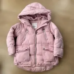 Zara Girls フード付き中綿コート 110