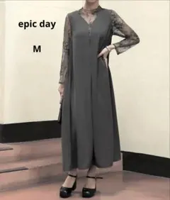 【美品】epic day メローレースAラインロングドレス　Mサイズ　結婚式