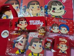 レア☆不二家ペコちゃん☆ミルキー60thTシャツポーチ他11点セット☆新品未使用