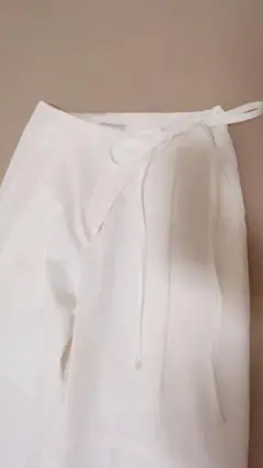 ウエストリボンパンツ　ホワイト