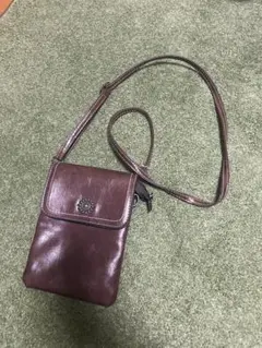 [セール]ダークブラウン ショルダーバッグ 合成皮革