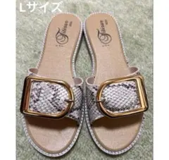 しまむら　パイソン柄　サンダルのサムネイル