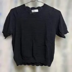 Knit Mix 半袖ニット ブラック XL SHEINのサムネイル