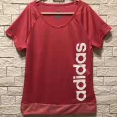 【値下げ】adidas ロゴ入りTシャツ ピンク 150センチ CF7568